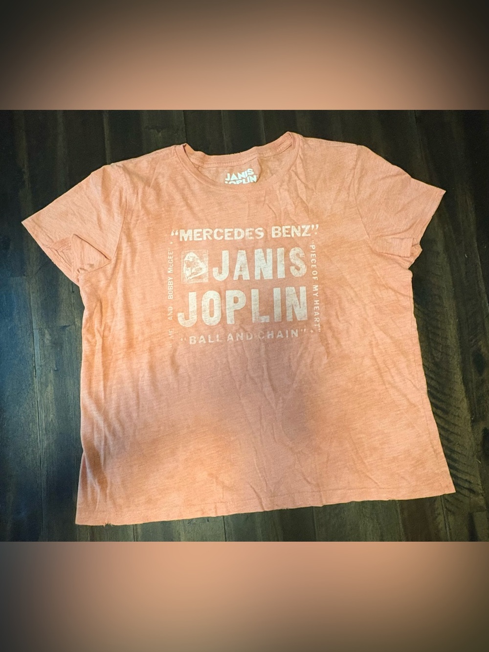 Lucky Brand Janis Joplin Distressed Cotton Graphic Tee, Size XL (NWOT)